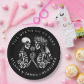 Tot de dood ons deelhuwelijk papieren bordje (Feest)