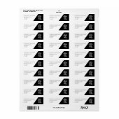 Tot de dood ons doen deel retour adres gotische br etiket (Full Sheet)