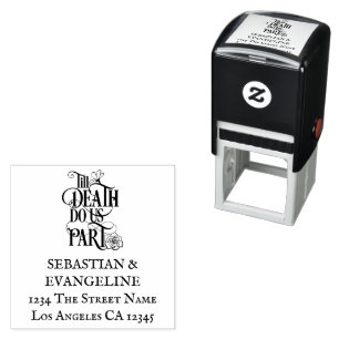 Tot de dood ons doen deel retour naam adres bruilo zelfinktende stempel