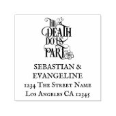 Tot de dood ons doen deel retour naam adres bruilo zelfinktende stempel (Design)