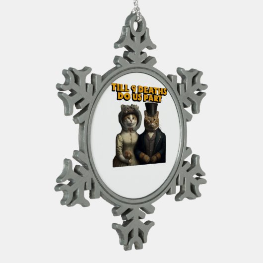 Tot de dood ons een klassieker maakt tin sneeuwvlok ornament (Links)