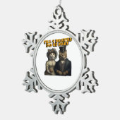 Tot de dood ons een klassieker maakt tin sneeuwvlok ornament (Rechts)