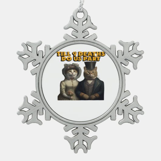 Tot de dood ons een klassieker maakt tin sneeuwvlok ornament (Voorkant)