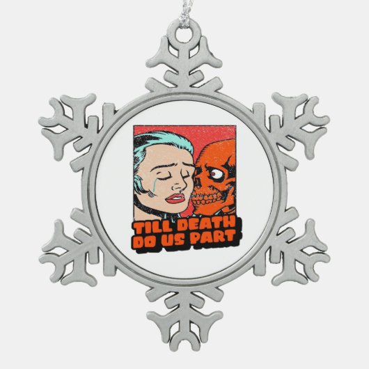 Tot de dood ons een klassieker maakt tin sneeuwvlok ornament (Voorkant)