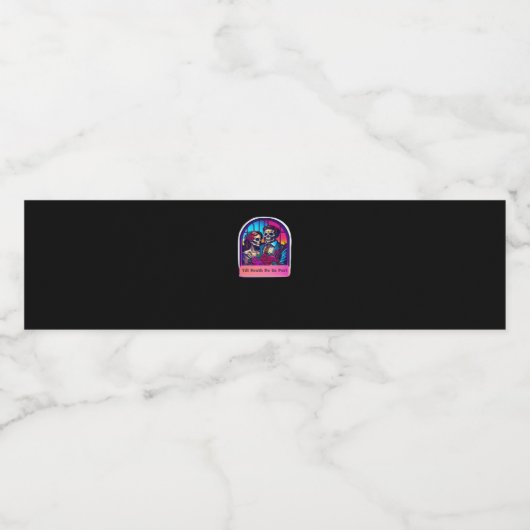 Tot de dood ons een klassieker maakt waterfles etiket (Enkel label)