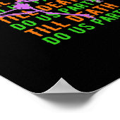 Tot de dood ons feest brengt Funny Halloween-huwel Poster (Hoek)