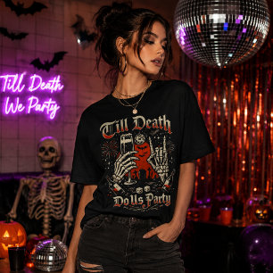 Tot de dood ons feest brengt – Gotische Skelet Vie T-shirt