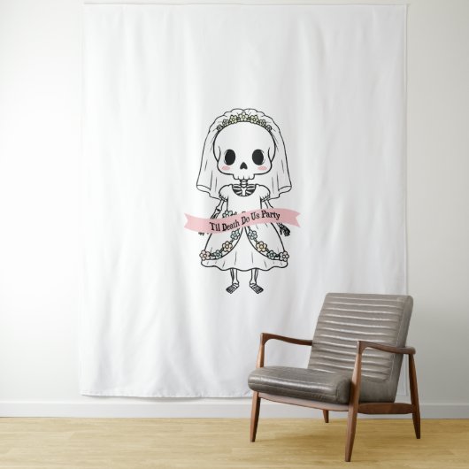Tot de dood ons feest Halloween Wandkleed (In situ)