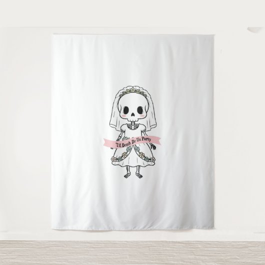 Tot de dood ons feest Halloween Wandkleed (Voorkant)