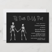 Tot de dood ons onderdeel Skeleton Couple's Shower Kaart (Voorkant)