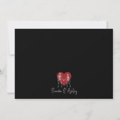 Tot de dood ons onderdeel Skeleton Couple's Shower Kaart (Achterkant)