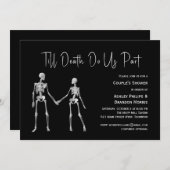 Tot de dood ons onderdeel Skeleton Couple's Shower Kaart (Voorkant / Achterkant)