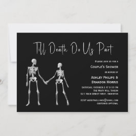 Tot de dood ons onderdeel Skeleton Couple's Shower Kaart