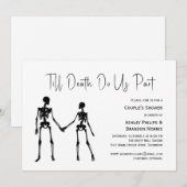 Tot de dood ons onderdeel Skeleton Couple's Shower Kaart (Voorkant / Achterkant)