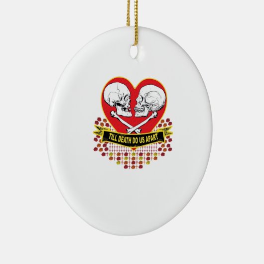 Tot de dood ons onderscheidt van essentieel belang keramisch ornament (Rechts)