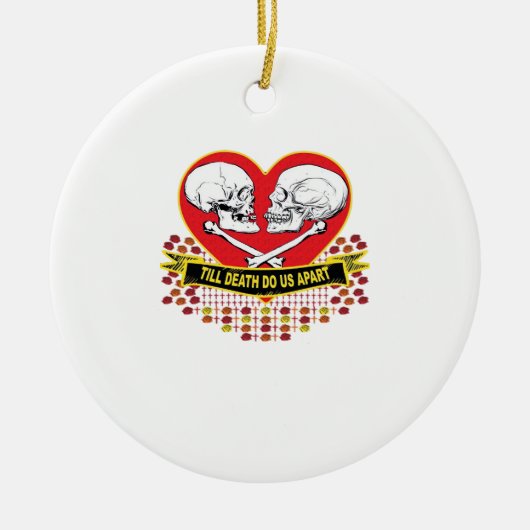 Tot de dood ons onderscheidt van essentieel belang keramisch ornament (Voorkant)