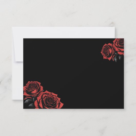 Tot de dood ons scheiden bruiloft schedel paar bedankkaart (Achterkant)