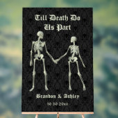 Tot de dood ons scheiden elegante skeletten acryl bord (Neutraal)