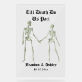 Tot de dood ons scheiden elegante skeletten acryl bord (Voorkant)