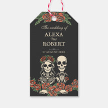 Tot de dood ons scheiden rozen skelet bruiloft