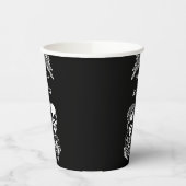 Tot de dood ons scheiden rozen skelet bruiloft papieren bekers (Links)