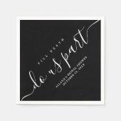 Tot de dood ons scheiden zwart en wit servet (Voorkant)