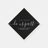 Tot de dood ons scheiden zwart en wit servet (Hoek)