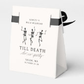 Tot de Dood Ons Scheiding Bachelorette Weekend Bedankdoosjes (Achterkant)