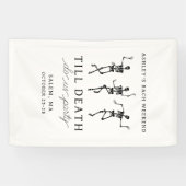 Tot de Dood Ons Scheiding Bachelorette Weekend Spandoek (Horizontaal)