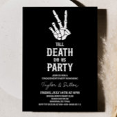 Tot de Dood Ons Scheiding Feest Skelet Verlovingsf Kaart