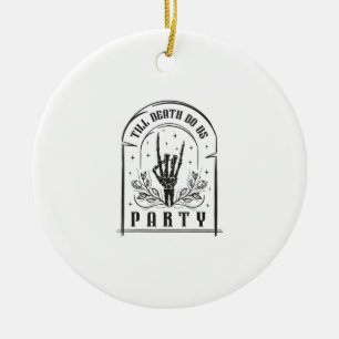 Tot de Dood Ons Scheiding Retro Bruidsmeisje Desig Keramisch Ornament