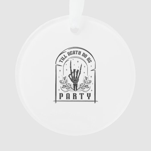 Tot de Dood Ons Scheiding Retro Bruidsmeisje Desig Ornament (voorkant)
