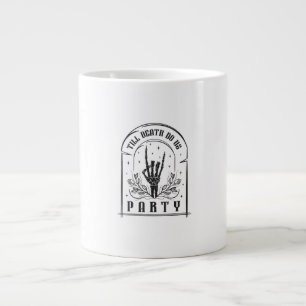 Tot de Dood Ons Scheiding Retro Bruidsmeisje Ontwe Grote Koffiekop
