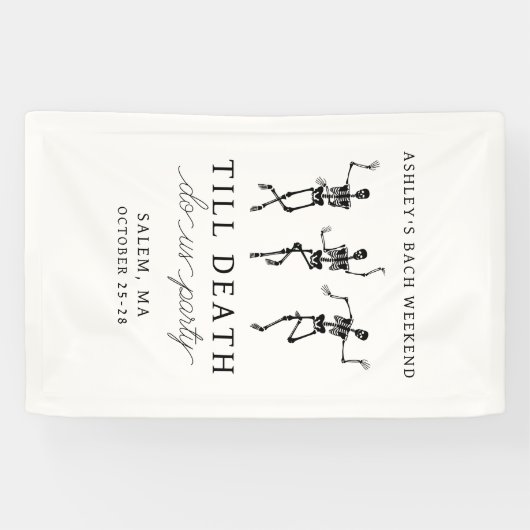 Tot de Dood Ons Scheiding Viert Bruidsmeisjesweeke Spandoek (Horizontaal)