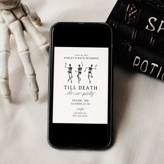 Tot de Dood Ons Scheiding Vrijgezellenweekend Kaart