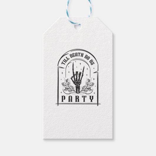Tot de Dood Ons Scheidingspartij Cadeaus Retro Bac Cadeaulabel (Voorkant)