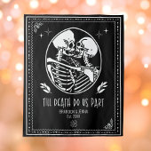 Tot de dood ons scheidt achtergrond trouwfeest ske wandkleed