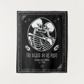 Tot de dood ons scheidt achtergrond trouwskelet wandkleed (Voorkant)