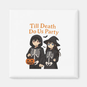 Tot de dood ons scheidt – Anime Halloween-koppel C Magneet