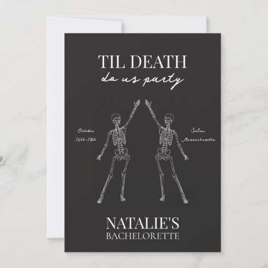 Tot de Dood Ons Scheidt Bachelorette Kaart (Voorkant)
