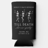 Tot de Dood Ons Scheidt Bachelorette Weekend Seltzer Blikjeskoeler (Achterkant)