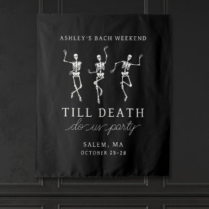 Tot de Dood Ons Scheidt Bachelorette Weekend Wandkleed