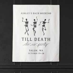 Tot de Dood Ons Scheidt Bachelorette Weekend Wandkleed