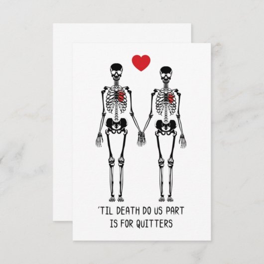 Tot de dood ons scheidt bedankkaart (Voorkant / Achterkant)