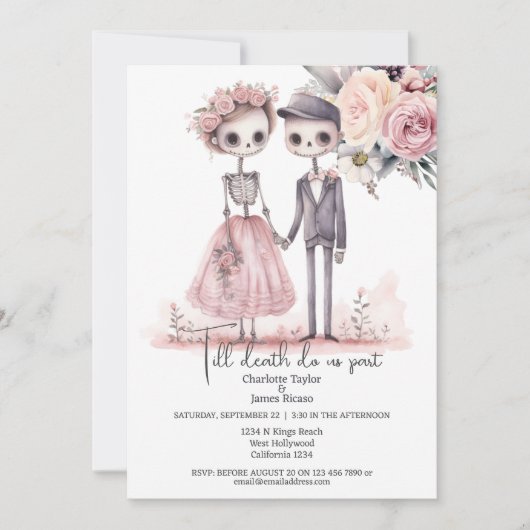 Tot de dood ons scheidt bruid en bruidegom kaart (Voorkant)