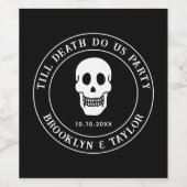 Tot de dood ons scheidt Bruid of sterf Bruiloft Wijn Etiket (Enkel label)