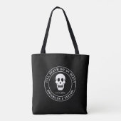 Tot de Dood Ons Scheidt Bruid of Sterf Bruiloftsfe Tote Bag (Achterkant)