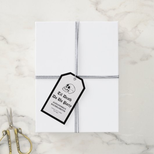 Tot de Dood Ons Scheidt Bruidsfeest Favoriet Cadeaulabel (Met Touw)