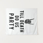 Tot de dood ons scheidt Bruiloft Backdrop Wandkleed (Voorkant (horizontaal))