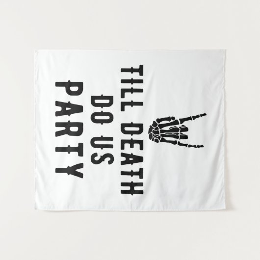 Tot de dood ons scheidt Bruiloftsfeest Backdrop Wandkleed (Voorkant (horizontaal))